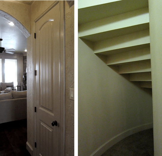 Before - A Circular Closet Under the Stairs