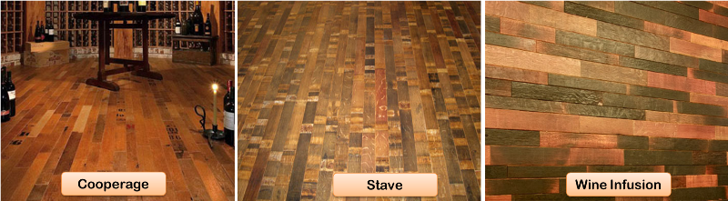 three-sections-of-a-wine-barrel-used-wine-cellar-flooring